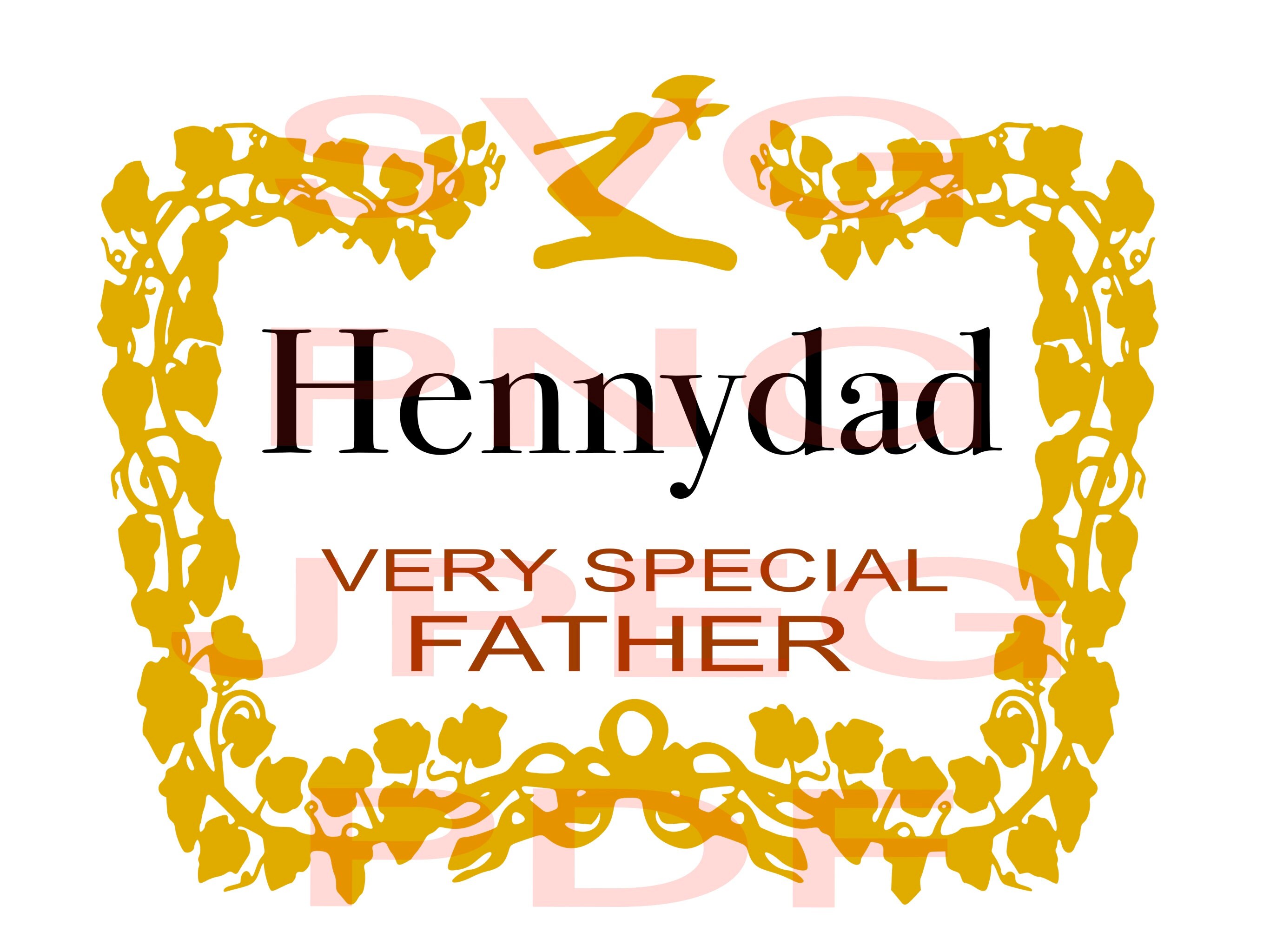Hennydad Hennessy inspired fathers day digital design perfect gift fo…