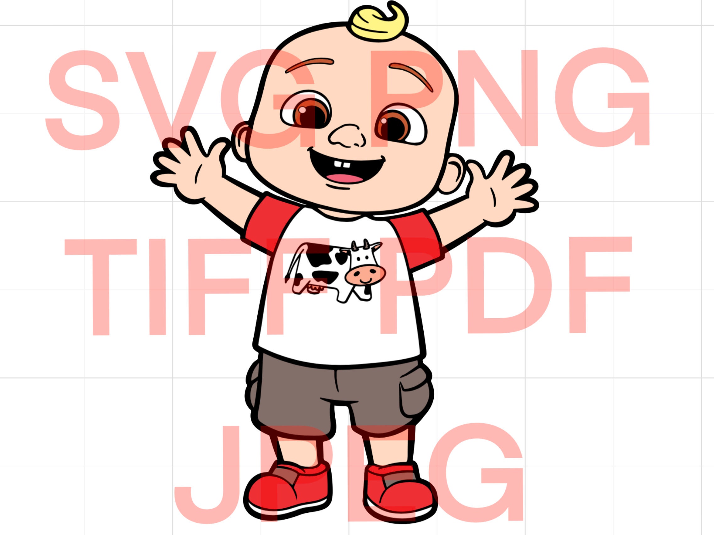 JJ cocomelon SVG Plus png jpeg pdf tiff included toddler | Etsy