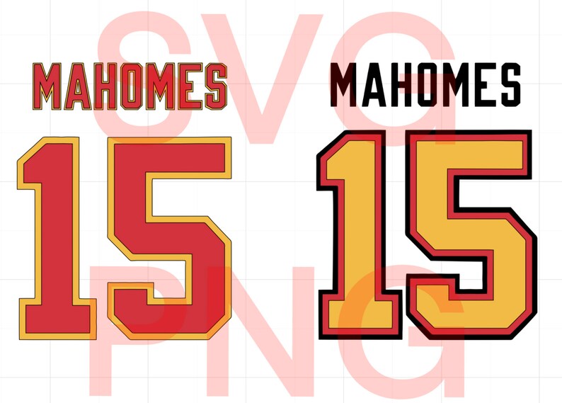 Patrick Lavon Mahomes Jersey number svg and png Kansas City | Etsy