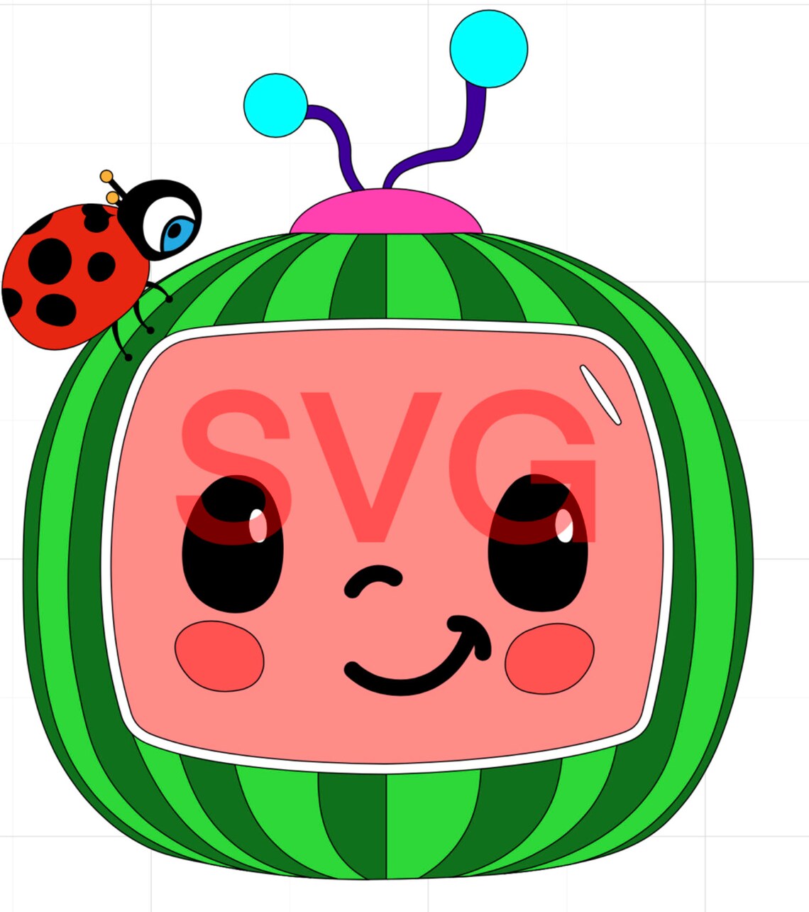 Cocomelon JJ cocmelon head jj in onesie SVG layered cut file | Etsy