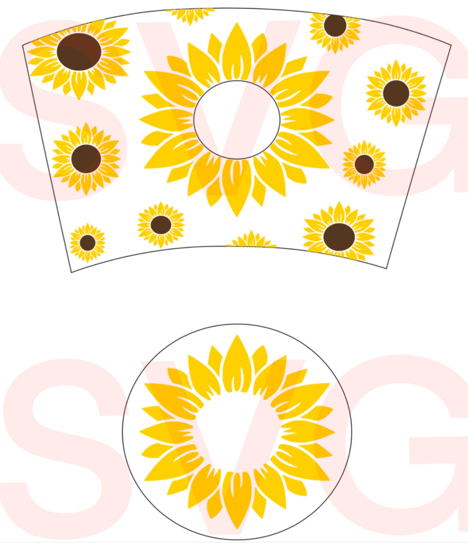 Sunflower Starbucks Wrap Svg