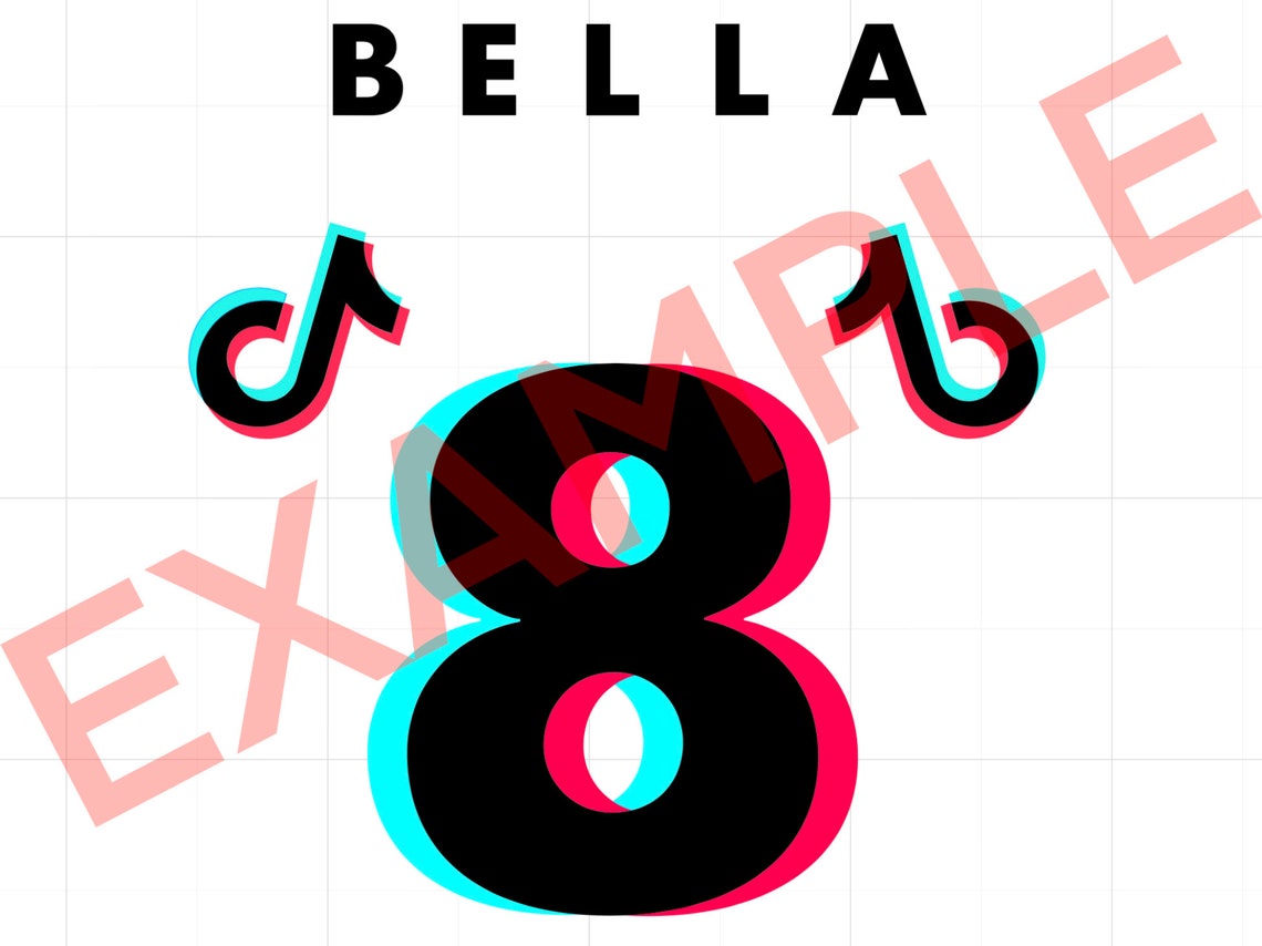 Tiktok font & numbers svg tiktok logo svg 3 files super easy Etsy