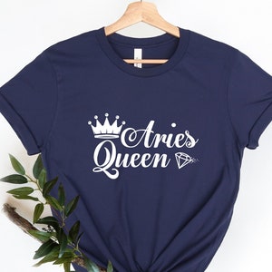 Aries Astrology Shirt, Aries Gift, birthday queen shirt, Aries Birthday Present, Aries Shirt for April Birthday, Aries Shirt For Women