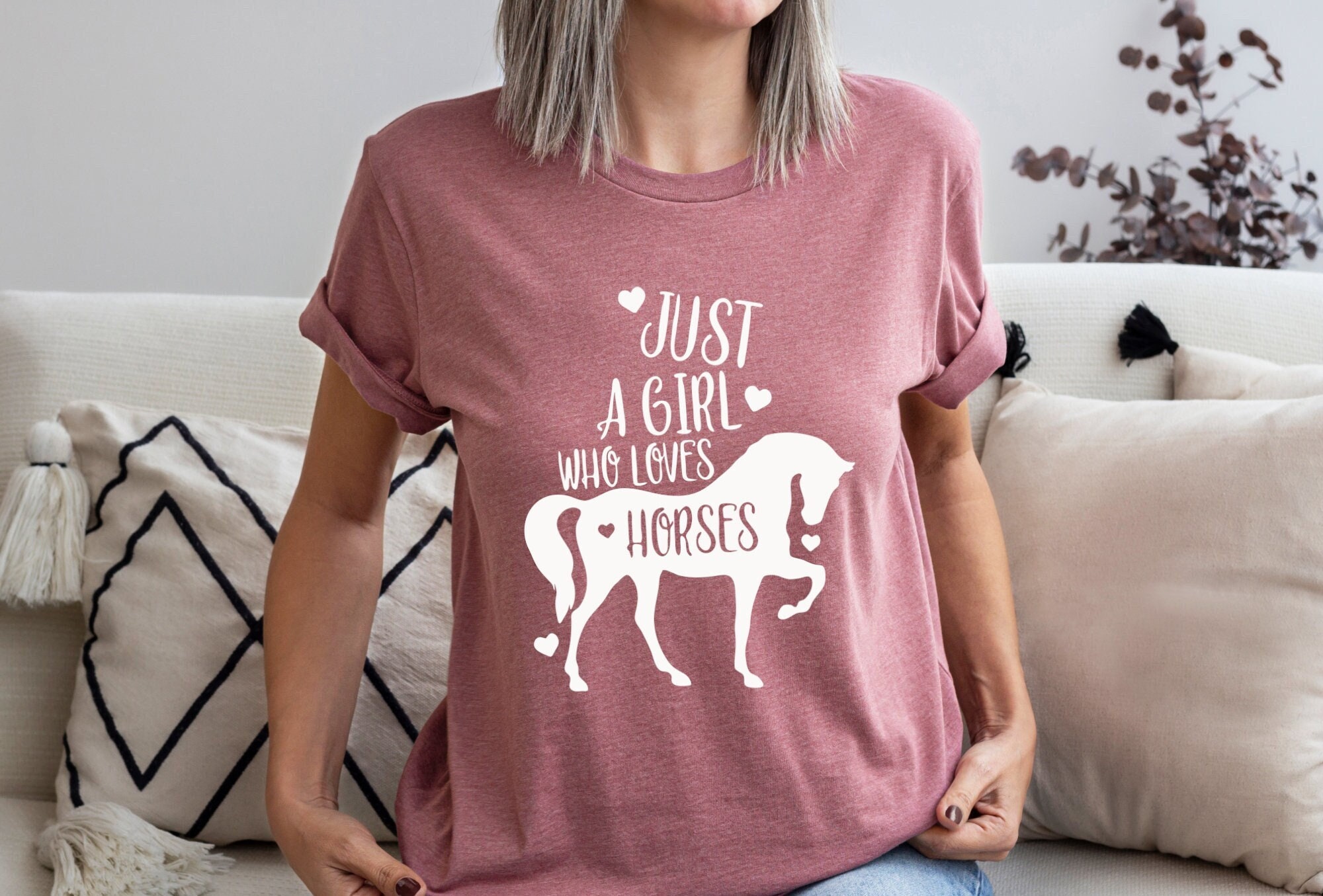 Just a Girl Who Loves Horses Shirt Horse Girl farm Lover Etsy