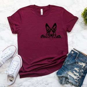 German Shepard T shirt, Custom Dog Mom Shirt, Dog Mom Shirts, Love Dogs, Gifts for Dog Mom, Dog Mom Tee, Fur Mama, Dog Lover, Rescue Dog Mom image 3