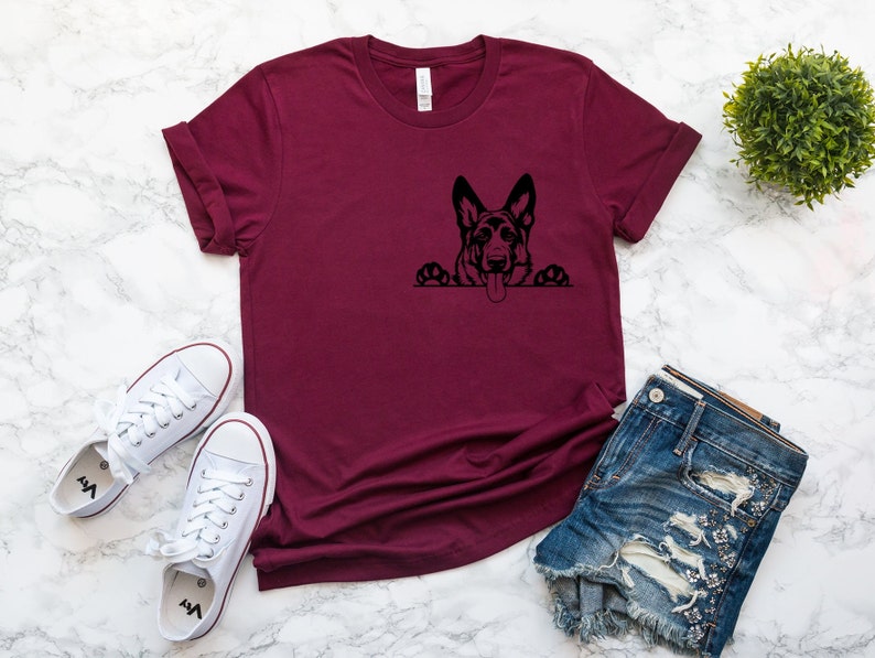 German Shepard T shirt, Custom Dog Mom Shirt, Dog Mom Shirts, Love Dogs, Gifts for Dog Mom, Dog Mom Tee, Fur Mama, Dog Lover, Rescue Dog Mom image 3