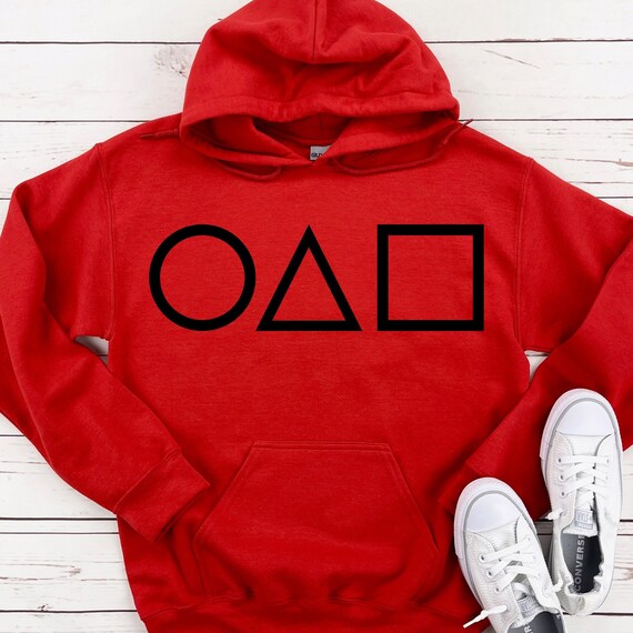 squid game red hoodies