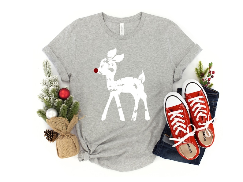 Christmas Reindeer T-shirt Merry Christmas T-shirt Christmas image 1