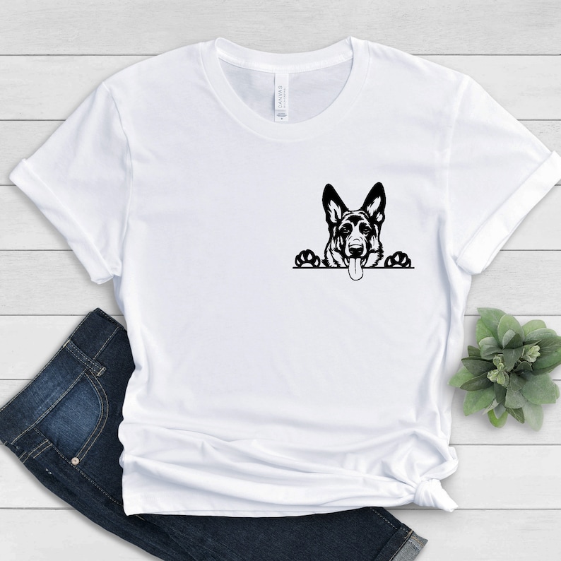 German Shepard T shirt, Custom Dog Mom Shirt, Dog Mom Shirts, Love Dogs, Gifts for Dog Mom, Dog Mom Tee, Fur Mama, Dog Lover, Rescue Dog Mom image 2