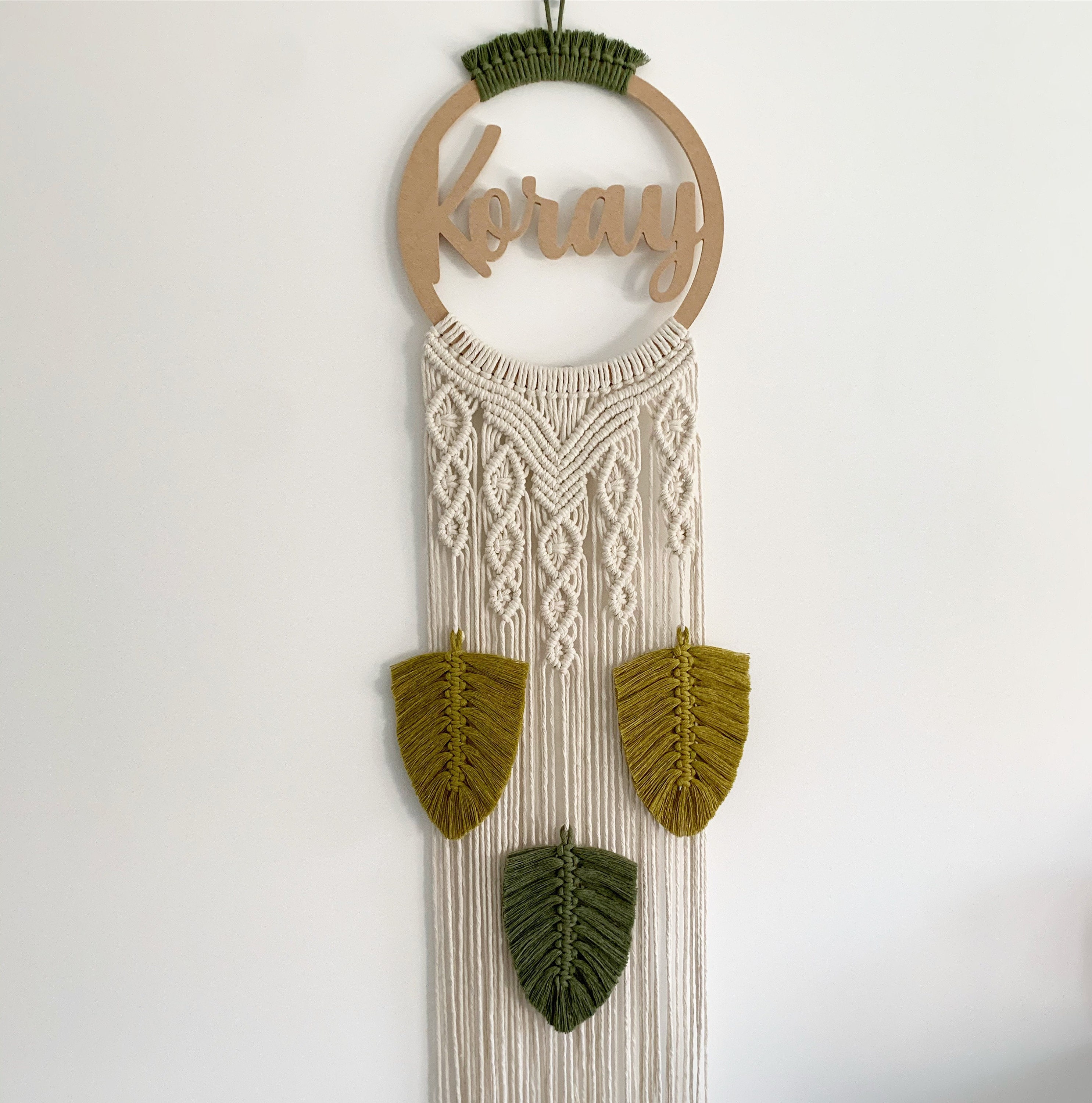 Personalized Macrame Name Hoop Wall Hanging: Boho Nursery Decor