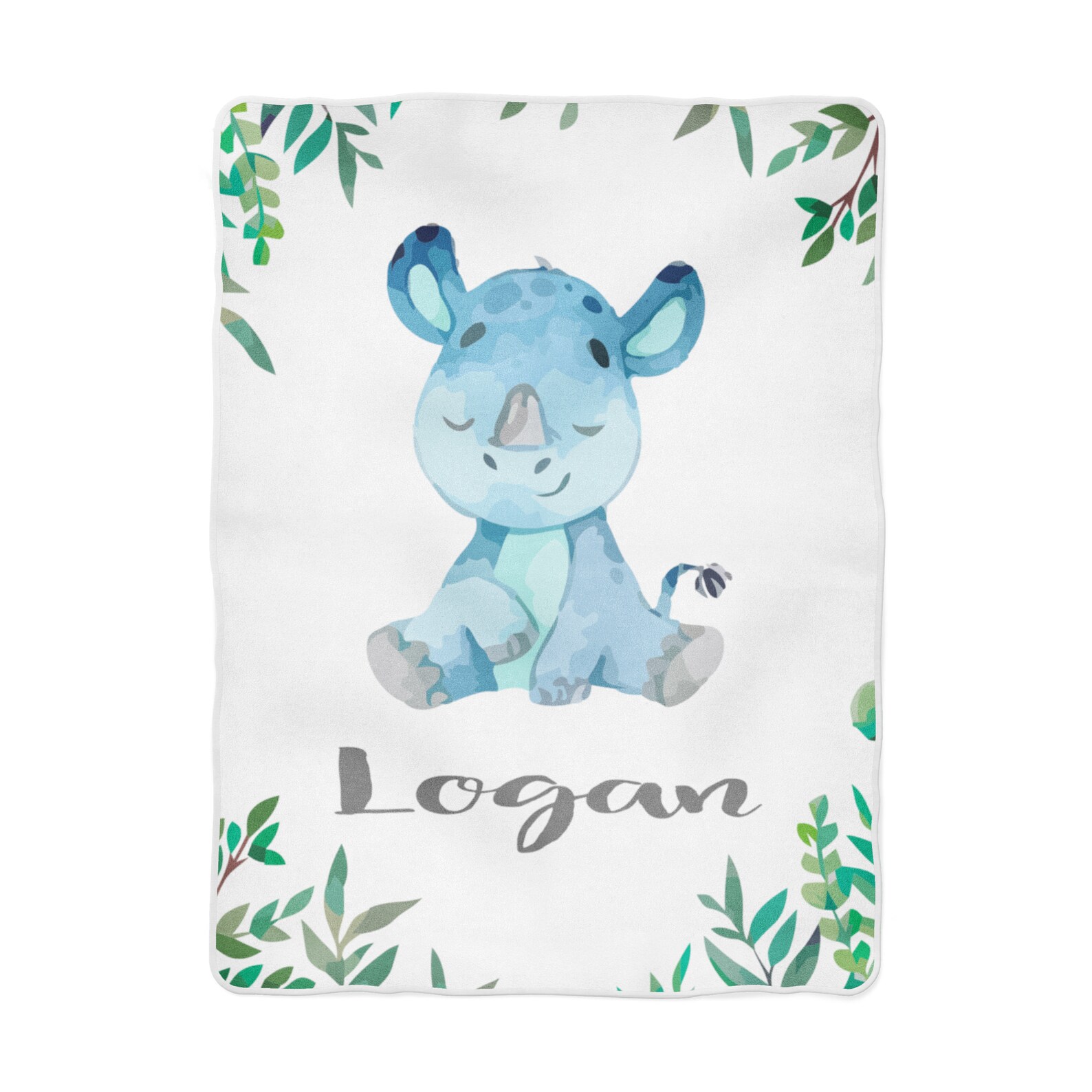 Rhino Baby Blanket Boy Rhino Baby Bedding Boy Etsy