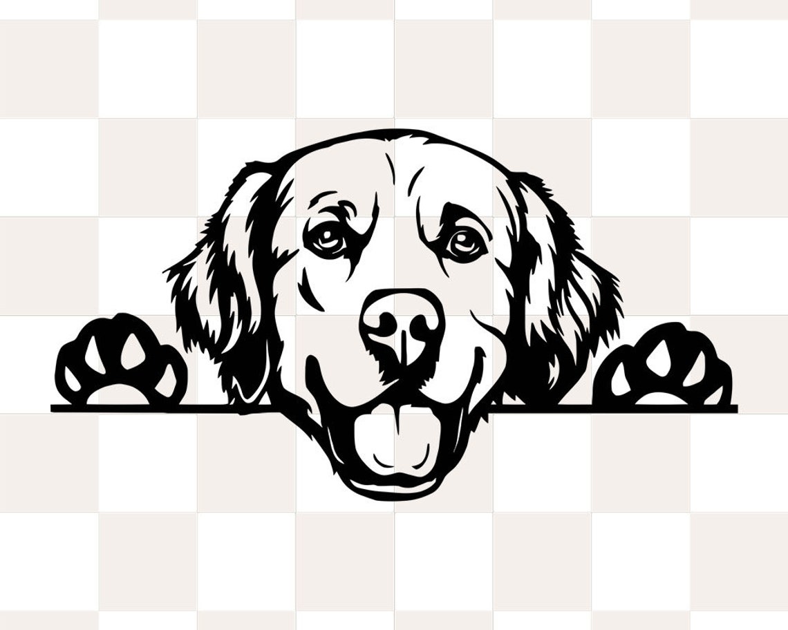 Golden Retriever Dog Pup Instant Download includes Cricut Etsy