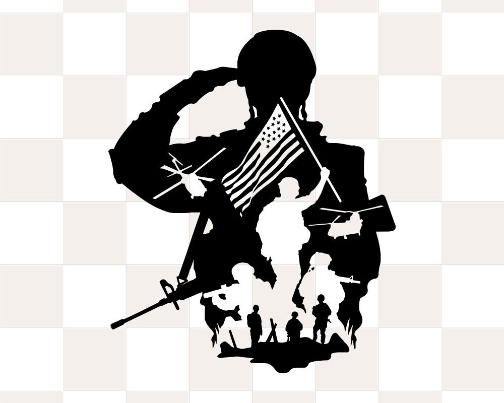 US Soldier SVG File, Military Svg, Veteran Soldier Svg, US flag Svg, …