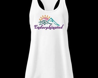 Endorphinated Logo Women's Fitted Racerback Tank Top