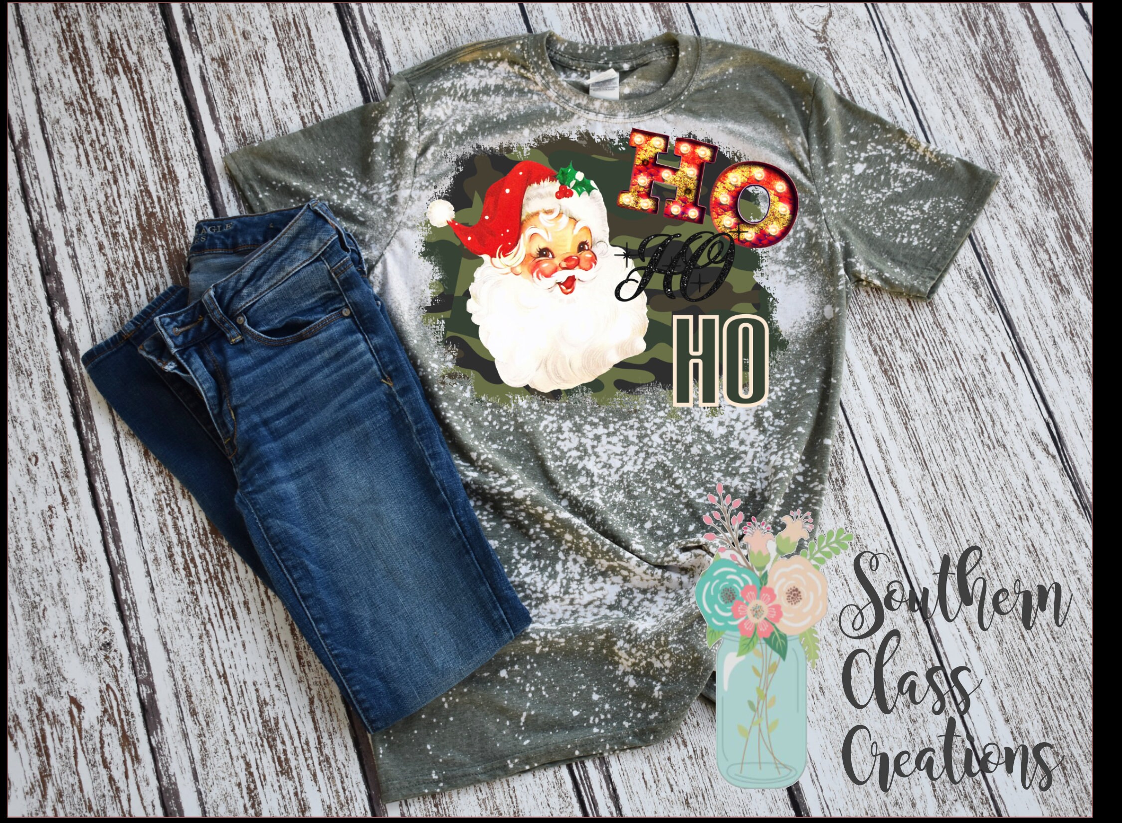 camo santa shirt