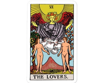 The Lovers Tarot card sticker