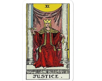 Justice Tarot Card Sticker
