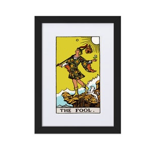 Poster en cadre Carte de tarot The Fool