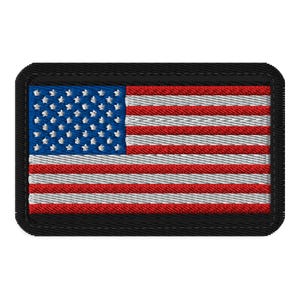 Gestickter US-Flaggenaufnäher, 8,9 x 5,7 cm, taktischer Klettverschluss-Aufnäher mit US-Flagge, militärischer USA-Flaggen-Aufnäher mit Klettverschluss für Rucksack und Jacke