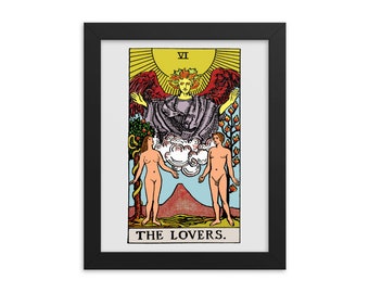 The Lovers Tarot card Framed poster