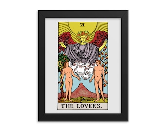 The Lovers Tarot card Framed poster