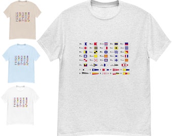 Nautical flags alphabet tee