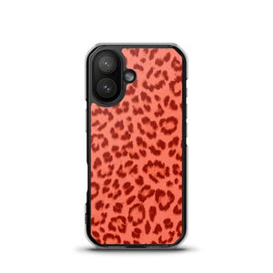 Snyggt rosa leopardfärgat MagSafe iPhone-skal: Trendigt korallfärgat djurmönster, kompatibelt med trådlös laddning