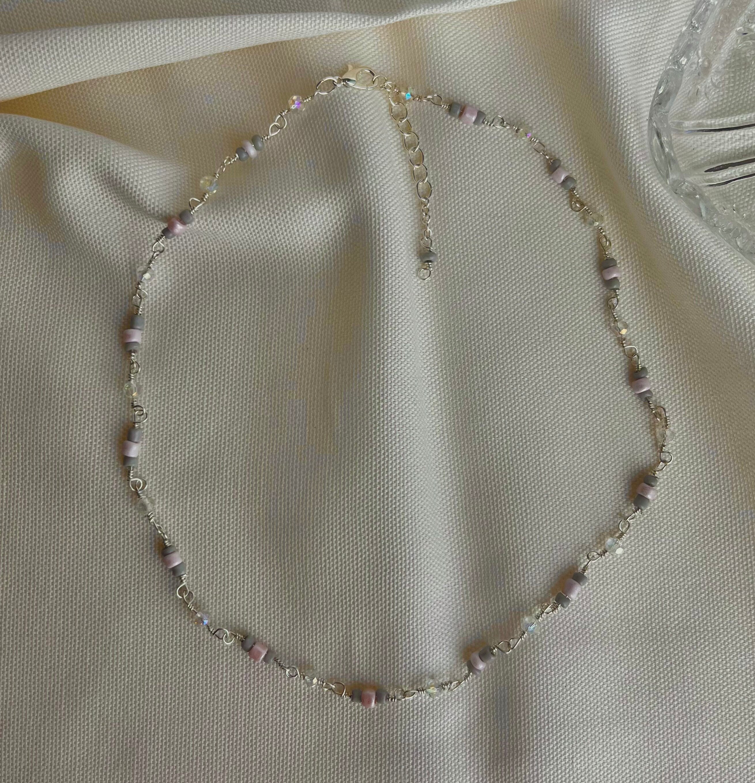 Dainty Seed Bead Chain Necklace for Women Small Bead Etsy