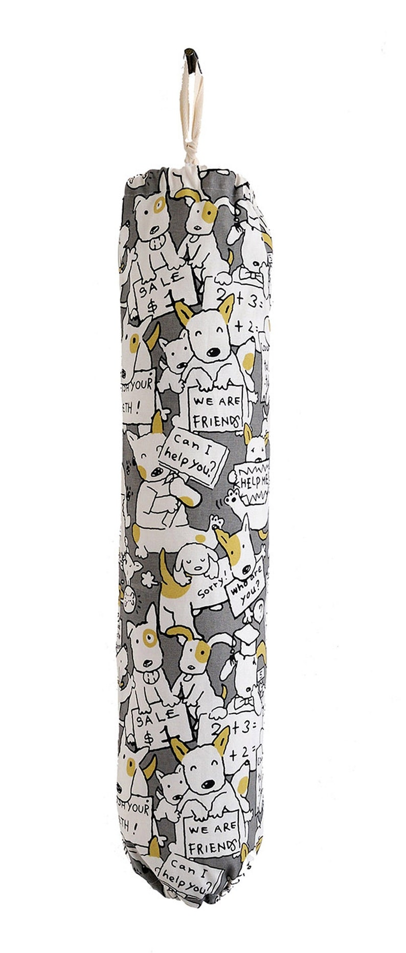Dogs Plastic Bag Holder and Dispenser, Grocery bag storage sock. Dogs Plastic Bag Holder and Dispenser, Grocery bag storage sock.