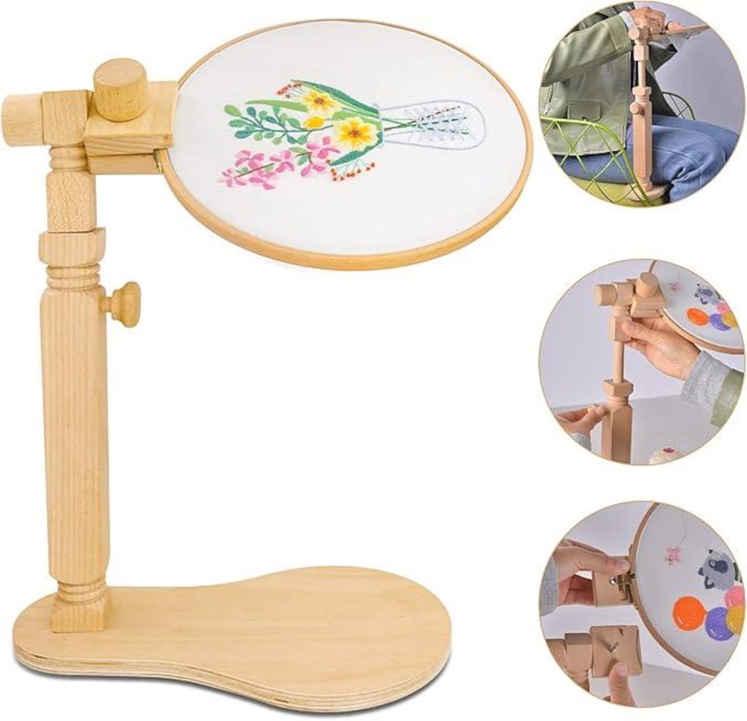Adjustable Embroidery Hoop Stand, Cross Stitch Stand Embroidery Hoop ...