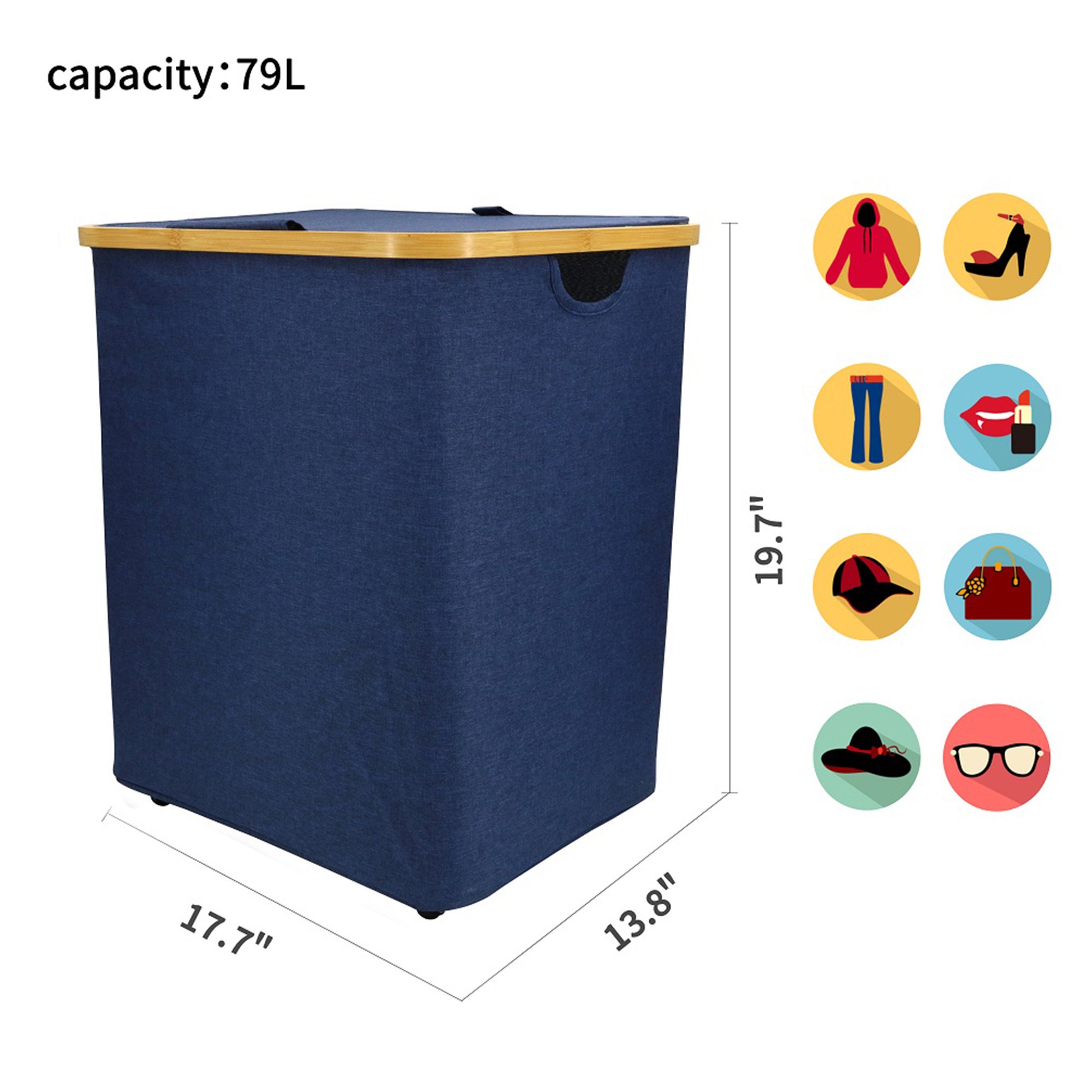 Collapsible Laundry Hamper for Toddlers Room Square Laundry Etsy