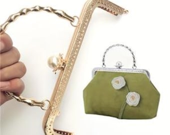 20CM/7.87‘’ Purse Frames with Handle, guofa Kiss Lock Handle Bag Frames for Evening Purse Bag Making