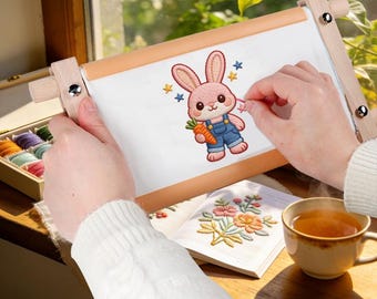 1Pc Small Square Beech Wood Embroidery Hoop Frame for Cross Stitch & Hand Embroidery, Suitable for Beginners and Professional Embroiderers