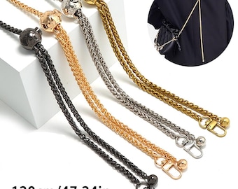 1Pc Adjustable Length Bag Chain Strap 120cm, Women's Pures Chain Replacement, for DIY Pures/Handbags/Crossbody Bags