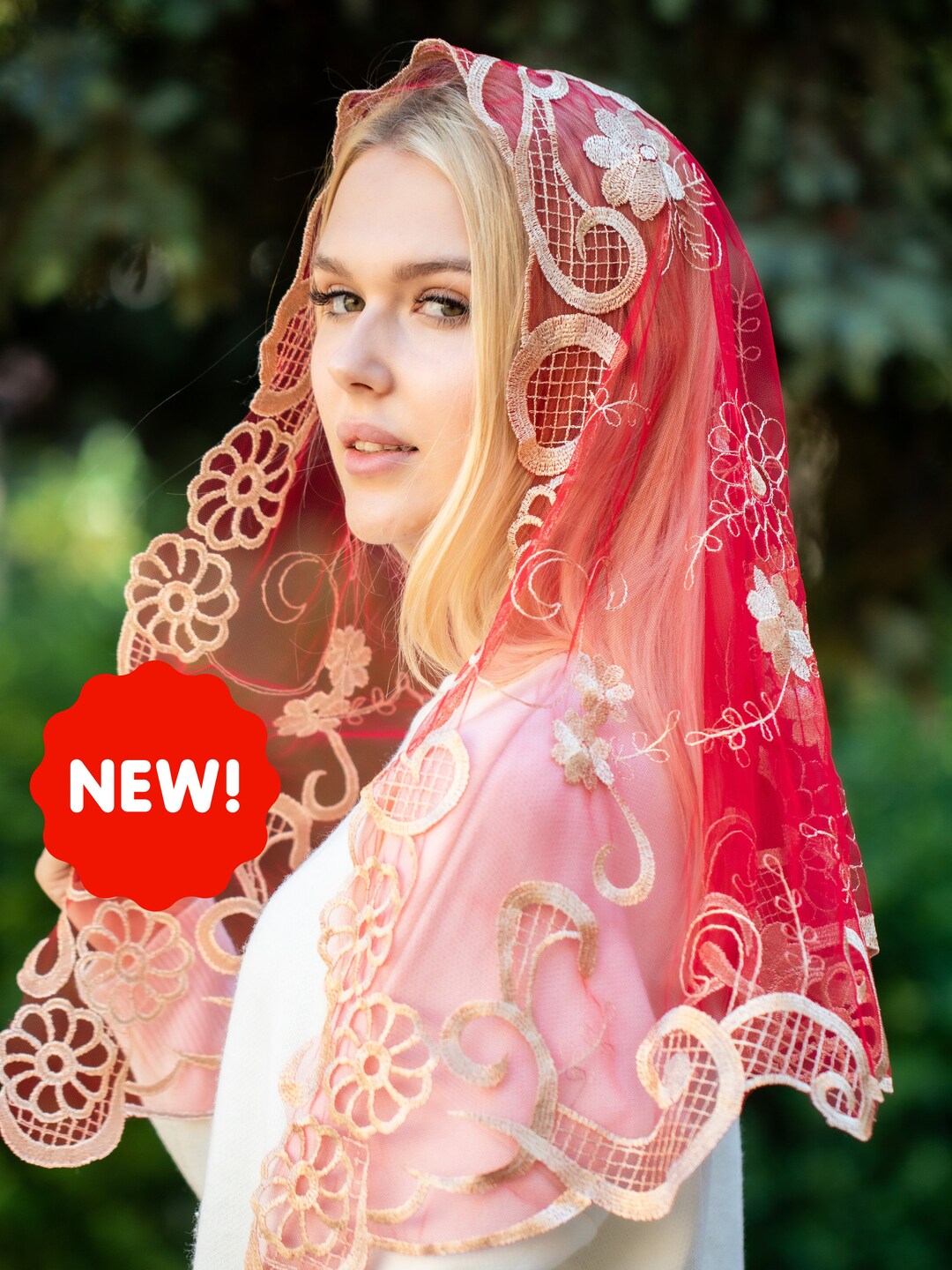 Catholic Head Covering Veil for Church Catholic Lace Etsy