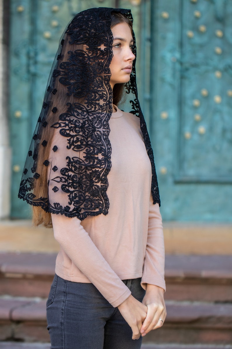 Long Our Lady of Fatima Veil Classic Catholic Veil With Etsy