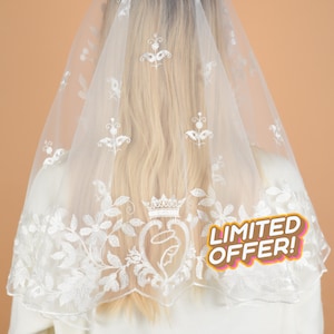 Limited Ivory Veil, Long Mantilla for church, Ivory Catholic Veil, Chapel Veils