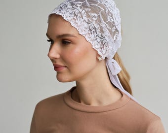Ivory Floral Lace Headband, Bridal Headband with Flowers, Wedding Hair Accessory
