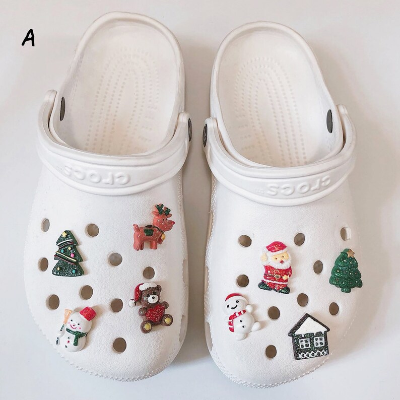 Christmas Croc Charms Set of 8 Santa Claus Clog Charms Pack Etsy