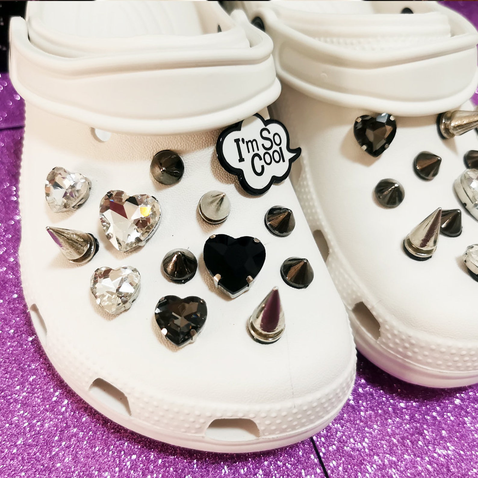 Crocs Charm Set 23pcs Punk Designer Rivet Crocs Charms Pack Etsy