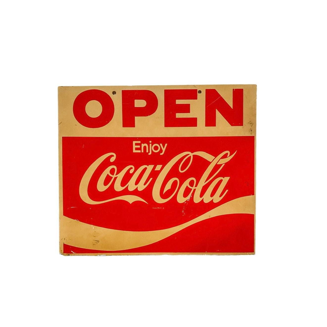 Vintage Enjoy Coca Cola Two Sided Open Closed Plastic Sign - Etsy