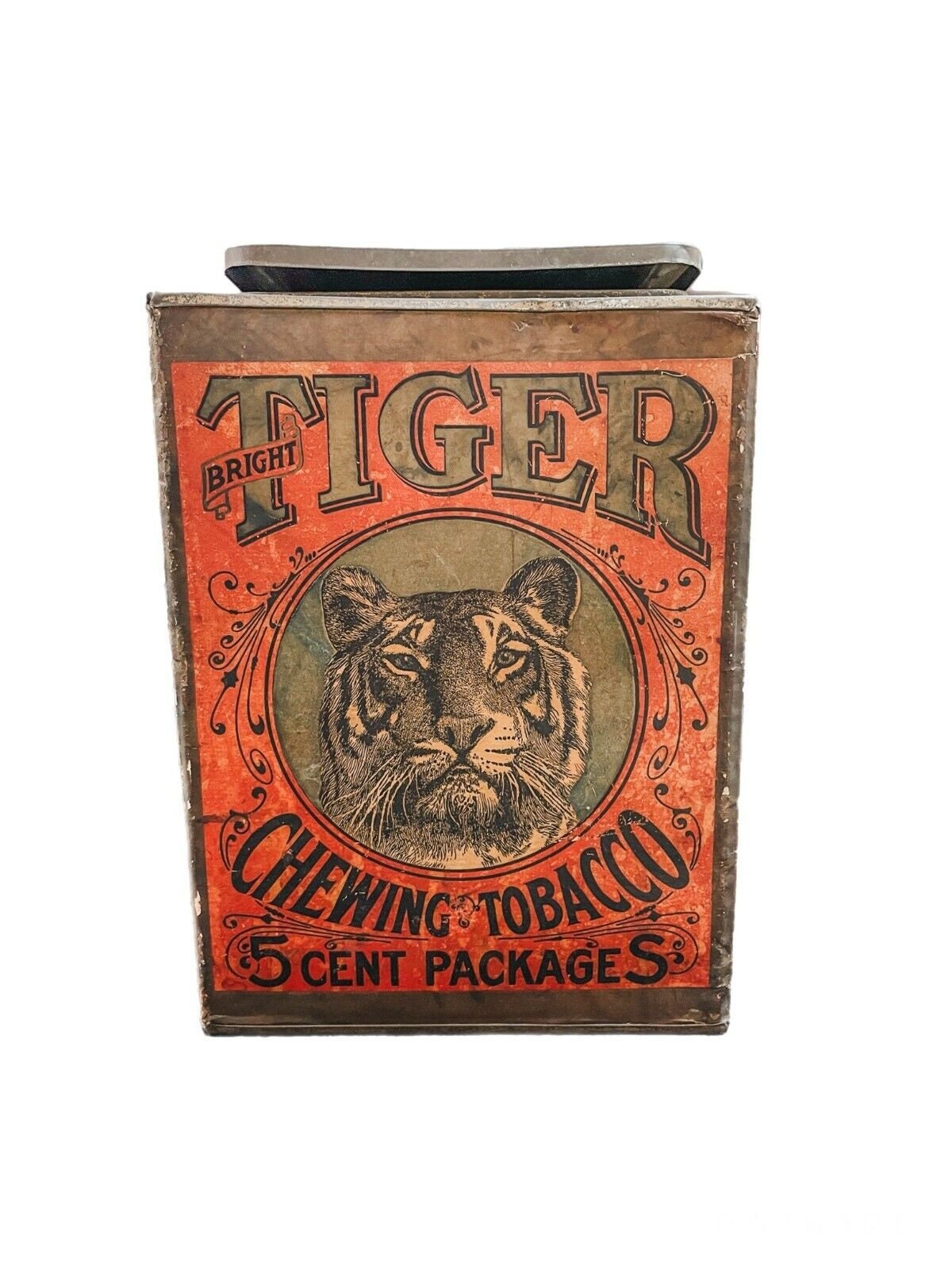 Tiger Tobacco Tin - Etsy Tiger Tobacco Tin - Etsy