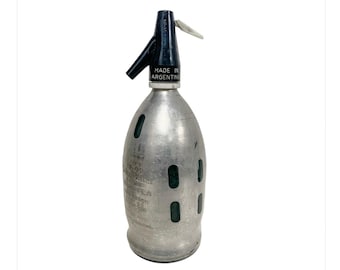 Vintage 32oz Caged Seltzer Bottle Seltz Water Co. Siphon Made in Argentina