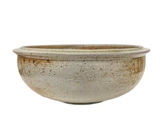 Vintage Japanese Handmade Ceramic Pottery Bowl Earthy Drip Glaze