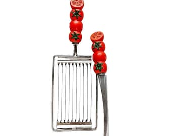 Vintage Tomado Holland Handle Kitchen Utensils Set 1950s+-