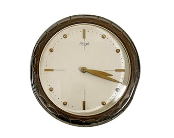 Vintage Kienzle 8-Day 5 Rubis Mid-Century Dresser/Desk Clock Made in Germany