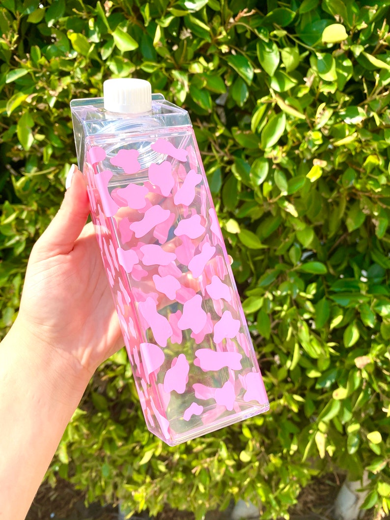 cow print gallon water bottle