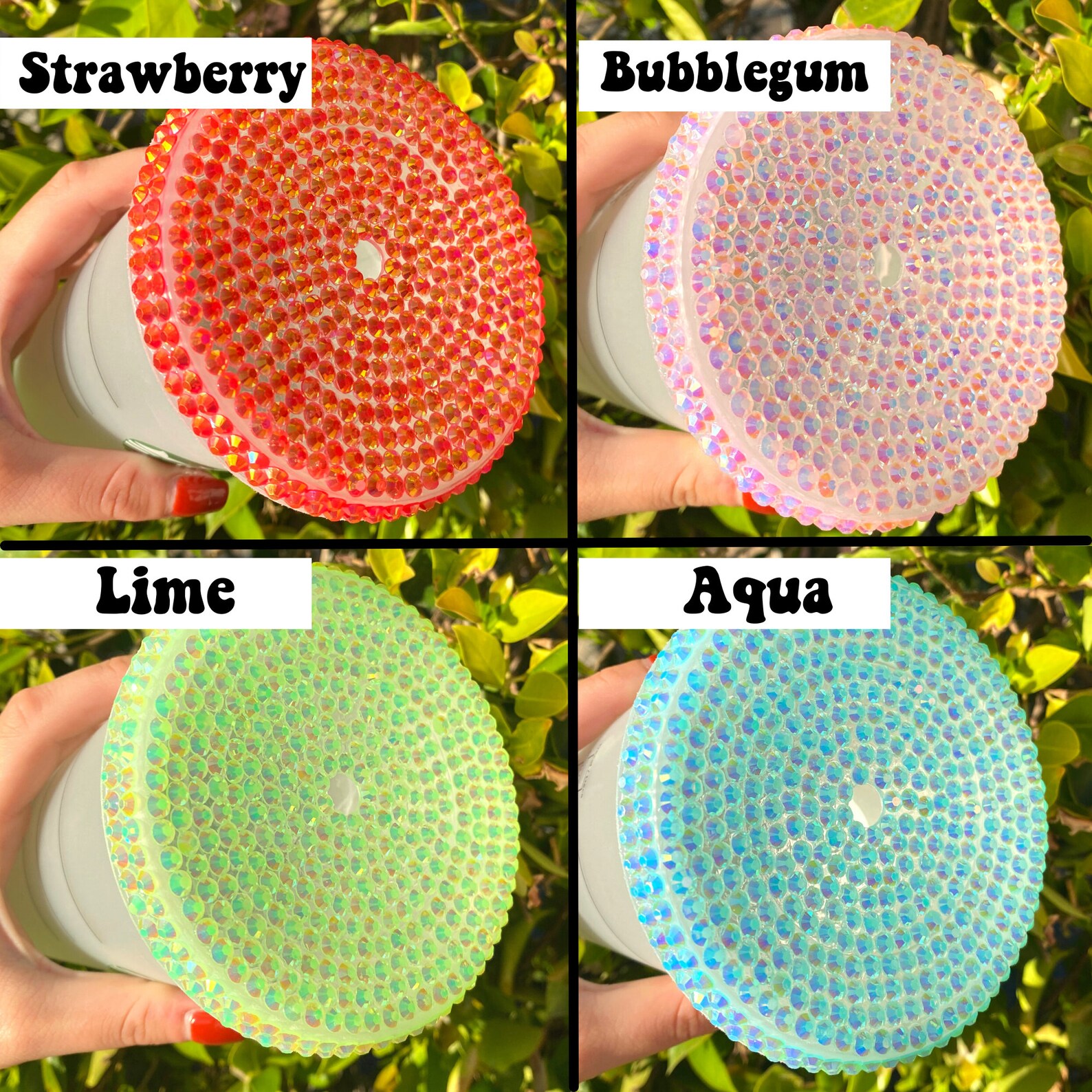Bling Rhinestone Lids for Starbucks Cups Personalized Gift Etsy