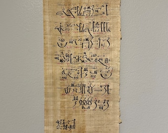 ホルスの目は神の見守と言われている逸品ハンドメイドパピルス画‼️セール7/28終了 パピルス紙に書かれた古代エジプトの神聖文字による主の祈り - Etsy 日本