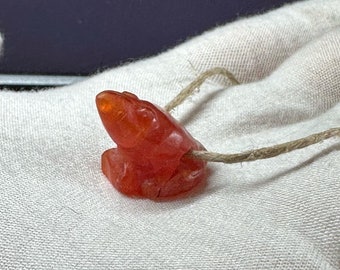 Natural Carnelian Frog 𓆏 Pendant for Pregnant Woman - Ancient Egyptian Art